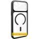 Чехол TPU GETMAN Moon Clear with MagSafe для Apple iPhone 15 (6.1") Black