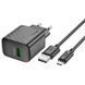 СЗУ Hoco CS21A Rich QC3.0 18W (1USB-A) + кабель USB to MicroUSB Black фото 4