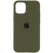 Чехол Silicone Case Full Protective (AA) для Apple iPhone 14 Plus (6.7") Зеленый / Dark Olive