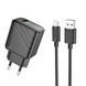 СЗУ Hoco CS21A Rich QC3.0 18W (1USB-A) + кабель USB to MicroUSB Black фото 1
