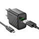 СЗУ Hoco CS21A Rich QC3.0 18W (1USB-A) + кабель USB to MicroUSB Black фото 2