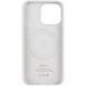 Чехол Silicone Case (AA) Logo with MagSafe для Apple iPhone 13 Pro (6.1") Белый / White фото 3