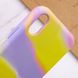 Чехол Silicone case full Aquarelle для Apple iPhone X / XS (5.8") Сиренево-желтый фото 5