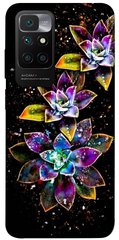Чехол itsPrint Flowers on black для Xiaomi Redmi 10