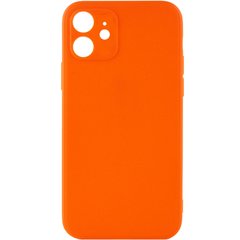 Силиконовый чехол Candy Full Camera для Apple iPhone 12 (6.1") Оранжевый / Orange
