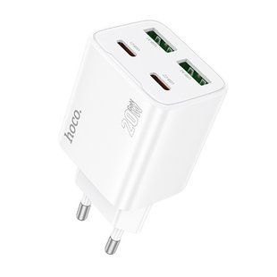 МЗП Hoco N55 Fundador PD20W+QC3.0 (2USB-A/2C) White