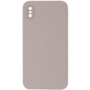 Чехол Silk Square Full Camera Protective (AA) NO LOGO для Apple iPhone X / XS (5.8") Серый / Light Grey