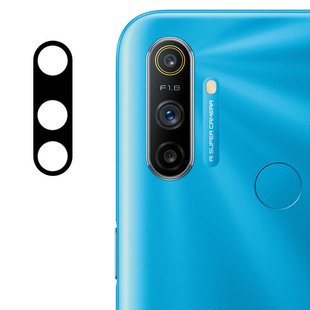 Гибкое защитное стекло 0.18mm на камеру (тех.пак) для Realme C3 Черный