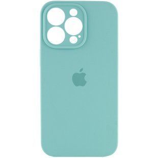 Чехол Silicone Case Full Camera Protective (AA) для Apple iPhone 16 Pro (6.3") Бирюзовый / Marine Green