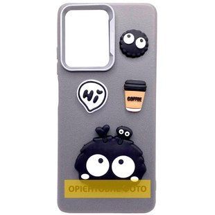 Чехол TPU Leather Toys для Apple iPhone 17 Pro Max (6.9") Monster / Grey