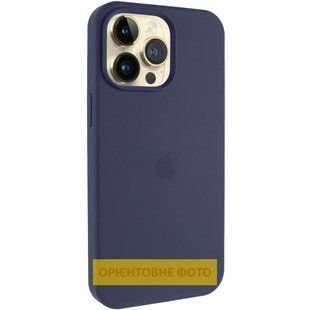 Чехол Silicone Case (AA) Logo with MagSafe для Apple iPhone 17 Pro (6.3") Темно-синий / Midnight blue