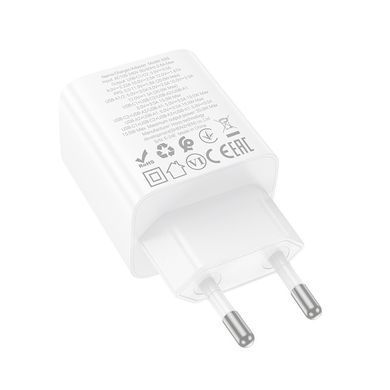 МЗП Hoco N55 Fundador PD20W+QC3.0 (2USB-A/2C) White