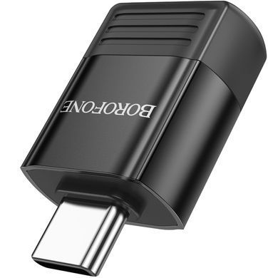 Переходник Borofone BV18 Type-C male to USB female 3.0 Black