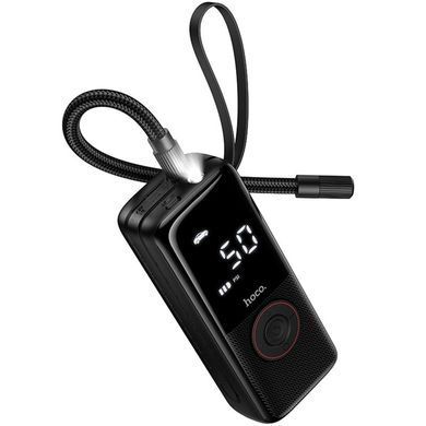 Автомобільний насос Hoco ZP18 Enlighten smart air pump Black
