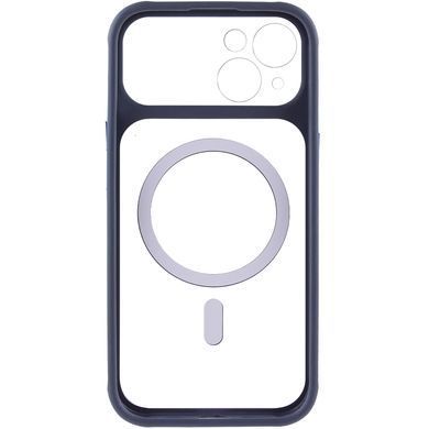 Чехол TPU GETMAN Moon Clear with MagSafe для Apple iPhone 15 (6.1") Blue