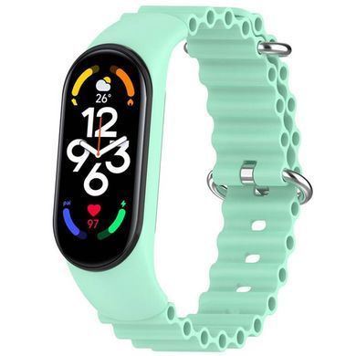 Ремешок Ocean Band для Xiaomi Mi Band 7/6/5/4/3 Бирюзовый / Blue Sea