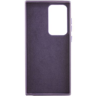 Кожаный чехол Bonbon Leather Metal Style для Samsung Galaxy S23 Ultra Фиолетовый / Dark Purple