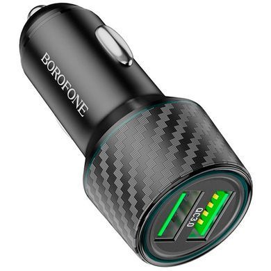 АЗП Borofone BZ21A Brilliant QC3 total 36W (2USB-A) Black