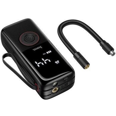 Автомобільний насос Hoco ZP18 Enlighten smart air pump Black