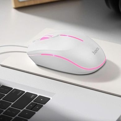 Мышь проводная Hoco GM37 Wonderful Luminous White