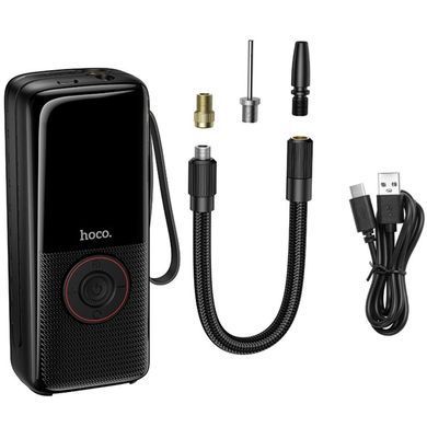 Автомобільний насос Hoco ZP18 Enlighten smart air pump Black