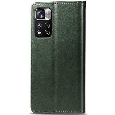 Кожаный чехол-книжка GETMAN Gallant (PU) для Xiaomi Redmi Note 11 Pro 4G/5G / 12 Pro 4G Зеленый