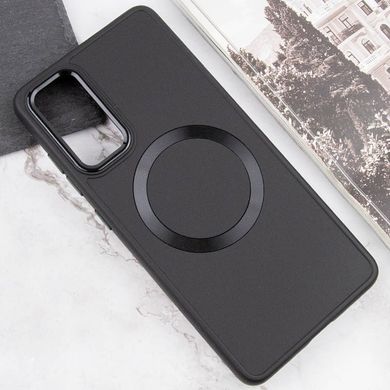TPU чохол Bonbon Metal Style with MagSafe для Samsung Galaxy S22 Чорний / Black