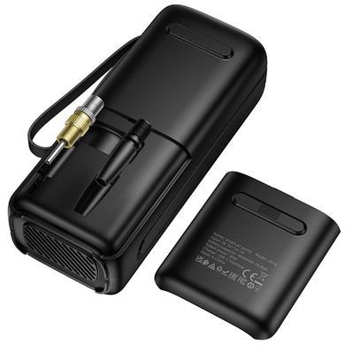 Автомобільний насос Hoco ZP18 Enlighten smart air pump Black