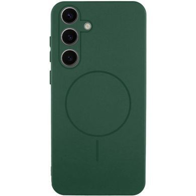 Чохол Silicone Cover Lakshmi Full Camera (AA) with Magnetic Fit для Samsung Galaxy S26 Зелений / Dark green
