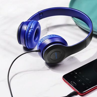 Накладные наушники Borofone BO5 (3.5mm/1.2m) Синий