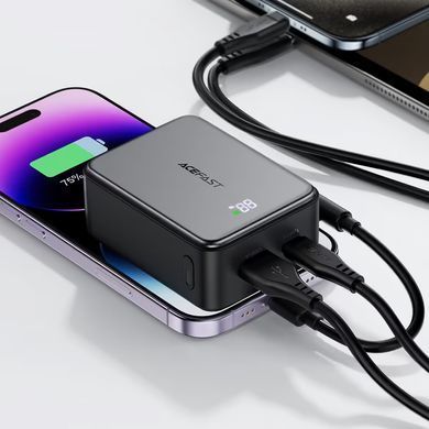 Портативное ЗУ Power Bank Acefast M28 22.5W with cable 10000 mAh Black
