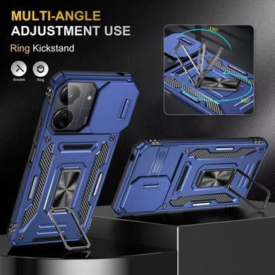 Ударопрочный чехол Camshield Army Ring для Xiaomi Redmi 13C / Poco C65 Синий / Navy