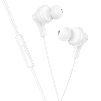 Стерео Навушники Hoco M114 Jia universal (3.5mm/1.2m) White