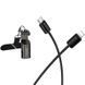 Дата кабель Hoco X126 Experto Type-C to Lightning 30W + Phone Holder & Lanyard (0.35m) Black фото 5