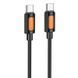 Дата кабель Borofone BX114 Structure Type-C to Type-C 60W (1m) Black фото 1