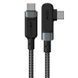 Дата кабель Acefast C5-03 USB-C to USB-C 100W right angled aluminum alloy (2m) Black фото 1