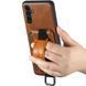 Кожаный чехол Wallet case and straps для Samsung Galaxy S24 Коричневый / Brown фото 3