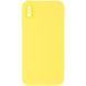 Silicone Case Square Full Camera Protective (AA) NOLOGO для Apple iPhone X / XS (5.8") Желтый / Yellow