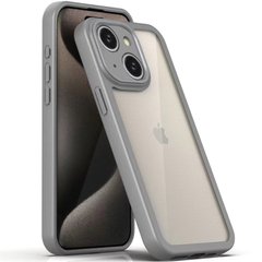 TPU чохол Transparent + Colour 1,5mm для Apple iPhone 14 (6.1") Grey