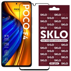 Защитное стекло SKLO 3D (full glue) для Xiaomi Poco F4 Черный