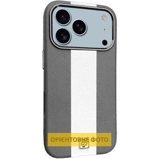 Кожаный чехол Rally with MagSafe для Apple iPhone 17 (6.3") Grey / White