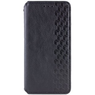 Кожаный чехол книжка GETMAN Cubic (PU) для Xiaomi Redmi 14C / Poco C75 Черный