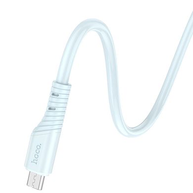 Дата кабель Hoco X97 Crystal color USB to MicroUSB (1m) Light blue