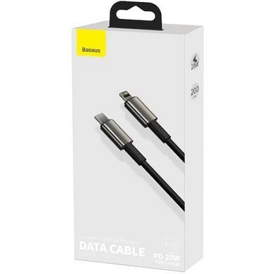 Дата кабель Baseus Tungsten Gold Type-C to Lightning PD 20W (2m) (CATLWJ) Черный