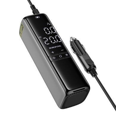 Уценка Автомобильный насос Borofone FC1 Air Pump Мятая упаковка / Black Gray