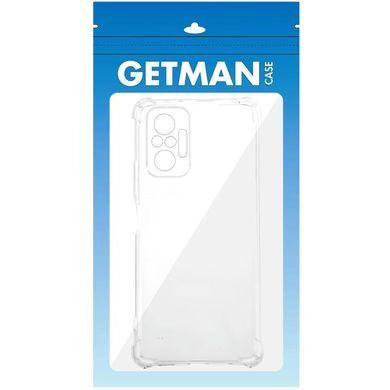 TPU чехол GETMAN Ease logo усиленные углы Full Camera для Xiaomi Redmi Note 10 Pro / 10 Pro Max Бесцветный (прозрачный)