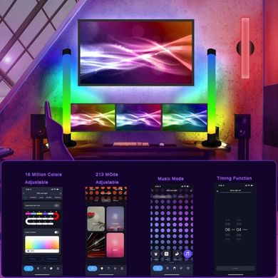 Настольная LED лампа RGB 5V Panel 2 Single side Bluetooth dual pack USB with app Black