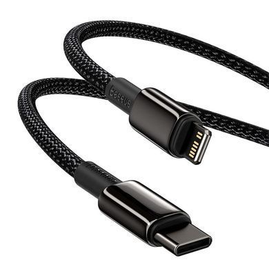 Дата кабель Baseus Tungsten Gold Type-C to Lightning PD 20W (2m) (CATLWJ) Черный