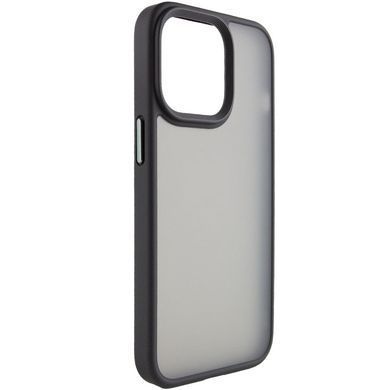 TPU+PC чехол Metal Buttons для Apple iPhone 15 (6.1") Черный / Black