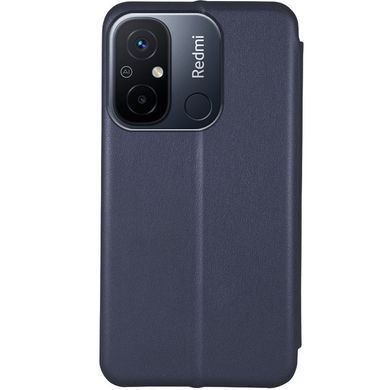 Кожаный чехол-книжка Classy для Xiaomi Redmi 12C Темно-синий